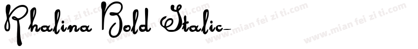 Rhalina Bold Italic字体转换